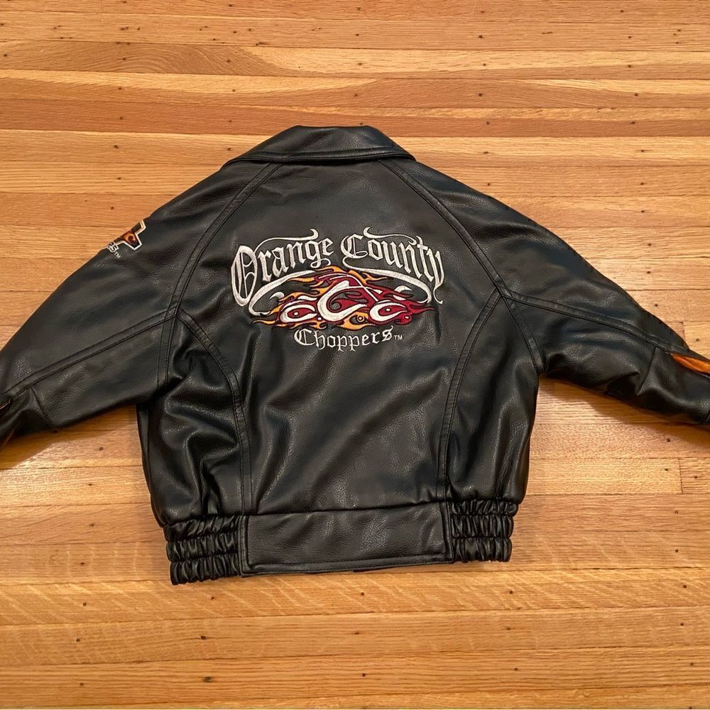 Orange County Choppers faux leather toddler motorcycle jacket